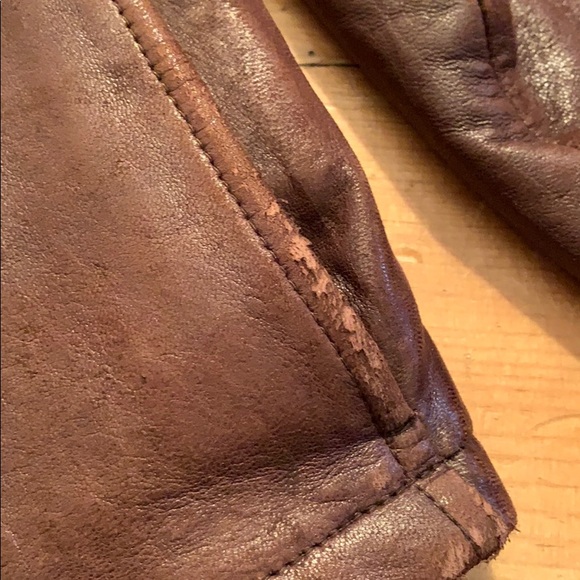Leather Bomber Style Jacket - Picture 8 of 16
